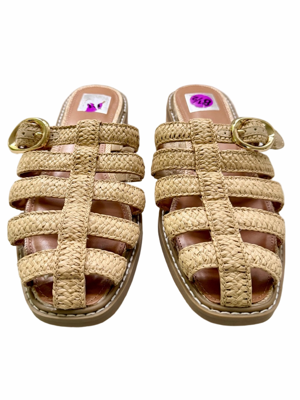 DV by Dolce Vita Fyona Fisherman Women's Tan Strappy Mules/Sandals Size 8.5 - Picture 4 of 14